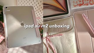 m2 ipad air 13” starlight unboxing 🌟  apple pencil pro  accessories [upl. by Markson]