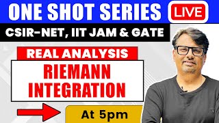 Real Analysis  Riemann Integration in One Shot by GP Sir [upl. by Anthony]