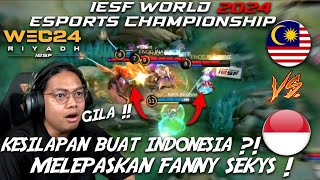 MALAYSIA VS INDONESIA SEMIFINALS MATCH 1 IESF WEC 2024 [upl. by Arza205]