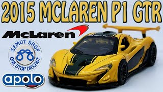 Apolo MSZ 2015 McLaren P1 GTR Glossy Yellow Miniatur Mobil Sport McLaren P1 GTR Unboxing [upl. by Charline811]