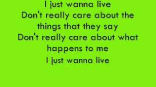 Good Charlotte i just wanna live lyrics [upl. by Derwin]