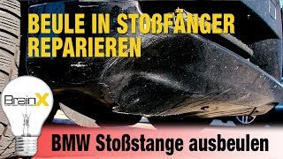 Stoßstange ausbeulen Stoßfänger Delle reparieren BMW 3er E90  Fixing Bumper [upl. by Ydnamron821]