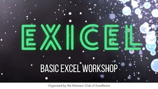 Exicel  Basic Excel Workshop [upl. by Swartz]