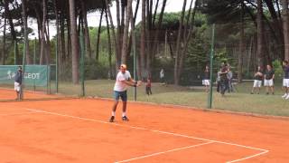 Del Potro Revés dos manos Pretemporada Carilo nov 2014 [upl. by Eelyma]