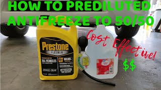 How to Prediluted Antifreeze to 5050 mixed [upl. by Ylloj]