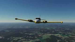 KCCO Newnan GA to KMAC Macon GA in XPlane 12 VFR on VATSIM in th PA30 vFlyteAir Twin Comanche [upl. by Frisse]