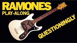 Ramones Guitar Playalong  quotQUESTIONINGLYquot on DIY Johnny Ramone style guitar amp Fender Telecoustic [upl. by Marena874]