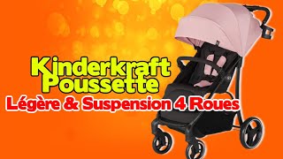 The KinderKraft Poussette Canne TRIG  Légère Position Allongée Suspension 4 Roues Pliable [upl. by Altis268]