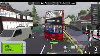 KICKDOWN AND SESAYGODS BDAY 50 Bus Route I Croydon Roblox [upl. by Adnamal]