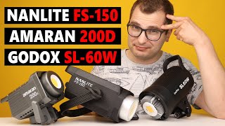 NANLITE FS150 vs Amaran 200D vs Godox SL60W Oświetlenie Do Filmów [upl. by Assiluy]