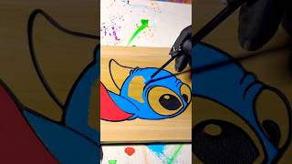 😱Satiafying Stitch ASMR satisfying drawing art stitch painting shorts [upl. by Sorci]