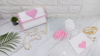 DIY PLASTIC CANVAS BAG  How to make canvas bag canvasbag diybags [upl. by Lleuqram]