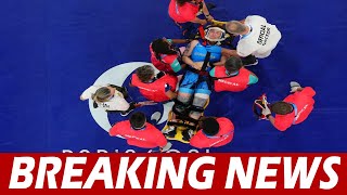 Olympics 2024 Wrestler Catalina Axente Suffers Horrific Injury Stretchered Off [upl. by Thetos]