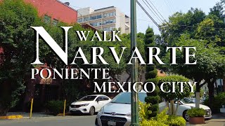 Narvarte Poniente Mexico City Walking Tour in 4K  Street Captions amp Immersive Sound 🌮 [upl. by Letha]