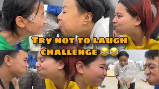 CHALLENGE LEY GARNU GARYO 😂 TRY NOT TO LAUGH CHALLENGE WITH WATER 💦 MUKH MA PANI GAYO 😂 [upl. by Nimesay]