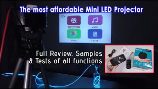 MIni LED Projector under 30  Full Review Samples and Performance [upl. by Keviv]