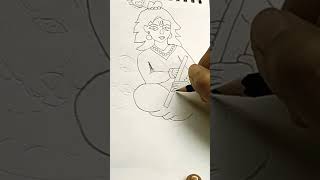 Janmashtami Drawing Pencil Sketch status [upl. by Yelsew]