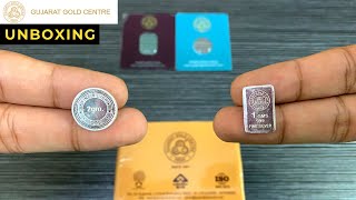 Gujarat Gold Centre 2 Gram Silver Coin amp 1 Gram Bar  GGC Amazon Unboxing  Indian Bullionaire [upl. by Hcelemile749]