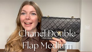 Vintage Chanel Double Flap Medium Bag Review [upl. by Mcafee]