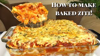 HOW TO MAKE BAKED ZITI WITH RICOTTA QUICK AND EASY [upl. by Arracahs850]