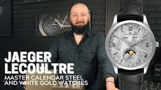 Jaeger LeCoultre Master Calendar Steel and Gold Watches  SwissWatchExpo [upl. by Sil]