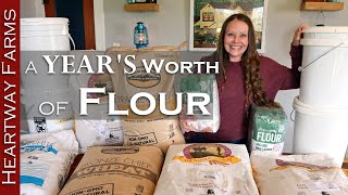 How to stock up and STORE a years worth of flour  Longterm food storage  Prepping [upl. by Milissent]