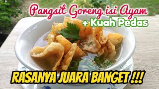 Resep Pangsit goreng Kuah pedas  Rasanya Juara Banget [upl. by Nitsid165]