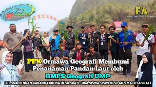 PPK Ormawa Geografi Membumi Penanaman Pandan Laut oleh HMPS Geografi UMP Di pantai pecaron kebumen [upl. by Atwekk]