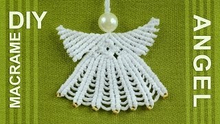 How to Make Macrame ANGEL Decoration [upl. by Erelia]