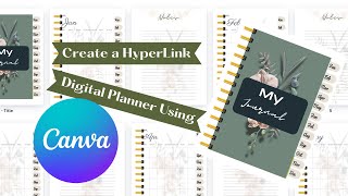 CREATE A HYPERLINKED DIGITAL PLANNER IN CANVA [upl. by Pren]