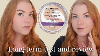 COVERGIRL  Olay Simply Ageless Instant Wrinkle Defying Foundation LongTerm Wear Test and Review [upl. by Yadseut]