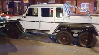 ARAB Billionaires £12 Million Mercedes G63 AMG 6X6 Driving in London Ultimate Pickup Truck [upl. by Ylrae]