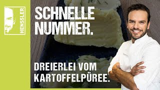 Schnelles Dreierlei vom KartoffelpüreeRezept von Steffen Henssler [upl. by Baruch]