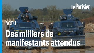 «Méga bassines»  3200 forces de l’ordre des hélicos et des blindés attendent les manifestants [upl. by Friedland]