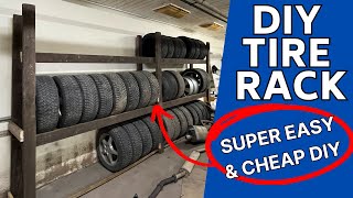 EASY TIRE RACK for Your Garage  DIY Tyre Storage Solution [upl. by Crean]