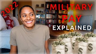 Military Pay 2022  How Much Do You Get Paid by Rank [upl. by Fitting439]