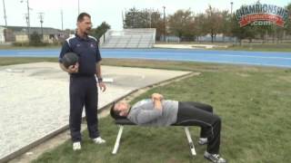 A Medicine Ball Workout to Improve Your Shot Put Throws [upl. by Amhsirak]