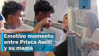 Prisca Awiti se encuentra por primera vez con su mamá tras ganar la medalla de plata en París 2024 🥈 [upl. by Garfield]