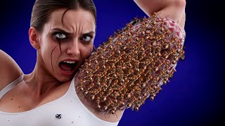 ASMR Removal Insect From Armpit  ASMR Animation treatment infected Armpit  ASMR 2d Animation [upl. by Adlog]