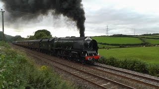 46233 Duchess of Sutherland destroys Hemerdon with the Royal Duchy 070816 [upl. by Iret]