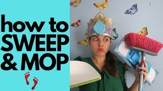 HOW TO SWEEP amp MOP THE FLOOR  ECO CLEAN QUEEN [upl. by Kimble]