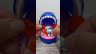 BABY SHARK LOVES TO EAT KINDER CHOCOLATE kinder satisfyingsounds asmrsounds shorts [upl. by Bernardine]