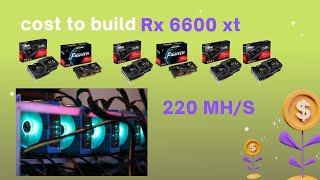 RX 6600 XT Mining Rig Cost  220 MHS Best Budget Rig 2022 [upl. by Solrak]