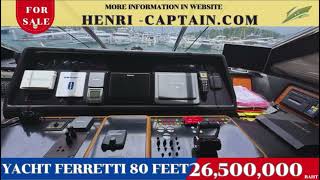 YACHT FERRETTI 80 FEET [upl. by Ettesil752]