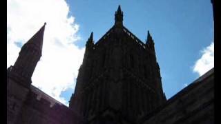 Hour strike at Worcester Cathedral [upl. by Annirac]