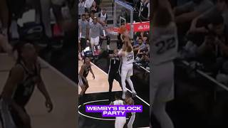 Dalawang butata Wemby victorwembanyama shotblock blockparty nba [upl. by Ikoek]