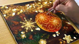 How to Draw CHRISTMAS Ornaments  Acrylic Painting for Beginners [upl. by Paza]