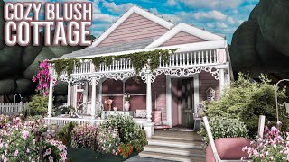 Bloxburg  Cozy Blush Spring Cottage Speedbuild  Tutorial  Ellvoi [upl. by Enyrehtak]