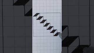 how to draw 3d stairs  3d stairs drawing viralvideo viralshorts trendingshorts stairs reels [upl. by Adnotal]