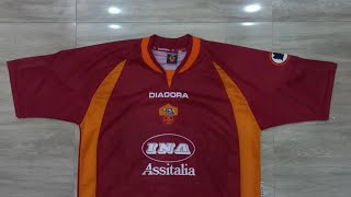 Review jersey original as roma 1997 1998 home [upl. by Nnaaihtnyc]